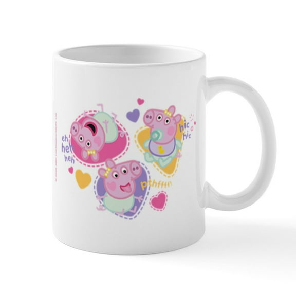 CafePress - Peppa Pig: Happy Baby - 11 oz Ceramic Mug - Novelty Coffee Tea Cup