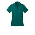 thumbnail image 5 of Port Authority Ladies Silk Touch Performance Polo-L (Teal Green), 5 of 6