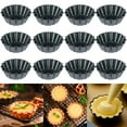 thumbnail image 6 of Lzvxtym Carbon Steel Nonstick Egg Tart Mould 12 Pack Muffin Cupcake Tins Flower Shaped Pudding Molds, 6 of 11