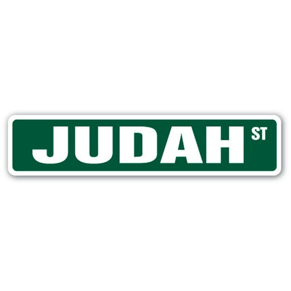 JUDAH Street Sign Childrens Name Room Sign | Indoor/Outdoor |  36" Wide