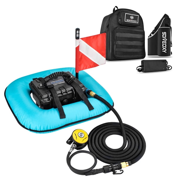 Equipo de buceo Ventilador de buceo eléctrico portátil, tanque de buceo recargable con mochila de viaje para buceo