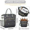 thumbnail image 5 of Gothic Insulated Lunch Bag – Large Leakproof Cooler Tote with Celestial Sun and Moon Print, Dual Compartment Reusable Lunch Box for Astrology Lovers, 5 of 7