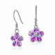 thumbnail image 5 of Flower S Pendant Drop D Hook Earrings Women Girls Day Jewelry(1 P, Silver), 5 of 5