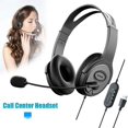thumbnail image 3 of 2X Auriculares Estéreo para Centro de Llamadas con Micrófono con Cancelación de Ruido para Zoom Skype Office Call Center Home Podcast, 3 of 5
