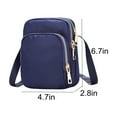 thumbnail image 3 of JunYeShi Nylon Women's Body Bag, Mini 3-Layer Zipper Shoulder Wallet Purse for Casual Daily Use, Compact and Stylish, 3 of 6