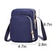 thumbnail image 3 of Bolso de hombro de nailon para mujer | Monedero con cremallera de 3 capas | Bandolera cruzada para teléfono y artículos esenciales | Rojo, morado, azul, negro y gris, 3 of 6