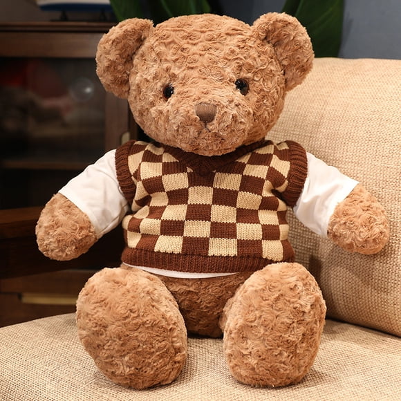 Teddy bear doll hug bear plush toy wearing sweater bear toy