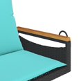 thumbnail image 5 of vidaXL Swing Bench with Cushions Black 63x62x40 cm Poly Rattan, 5 of 5