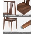 thumbnail image 3 of Joyyskill Wood Dining Room Chairs Set of 2, Mid Century Modern Kitchen Chairs Wishbone Chair with Curved Back Armless Accent Chair, Brown, 3 of 8