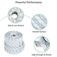 thumbnail image 2 of 5/8 in Polyester Rope 150 FT Nylon Pulling Rope Arborist Rigging Rope Sailing Rope for Camping Swings Arborist Gardening Marine White/Gray/Blue, 2 of 9