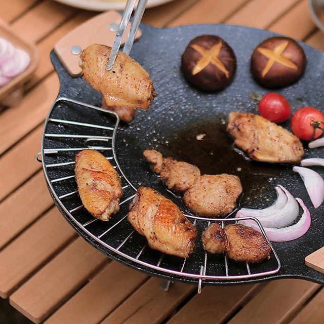 Sartén Para barbacoa con drenaje de aceite JShteea Para Estrenar