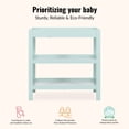 thumbnail image 2 of Dream On Me Ridgefield 2 Shelf Changing Table, New Zealand Pinewood, Mint and White, 2 of 6