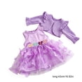 thumbnail image 2 of 18 Inch Doll Clothes Set, Knit Cardigan & Tulle Dress with 3D Butterfly, Winter Princess Outfit for Dolls, 2 of 6