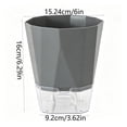 thumbnail image 3 of Modern Geometric Plastic Plant Pot with Built-In Water Reservoir, Self-Watering Indoor Planter for Herbs s in Black White Gray, 3 of 7