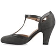 thumbnail image 2 of Journee Womens Olina Round Toe High Block Heel Pumps, Widths Available, 2 of 10