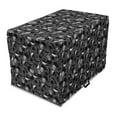 thumbnail image 1 of Mushroom Dog Crate Cover, Grunge Style Greyscale Pattern of Creative Toadstools, Easy to Use Pet Kennel Cover Small Dogs Puppies Kittens, 7 Sizes, Taupe Grey Grey, by Ambesonne, 1 of 6
