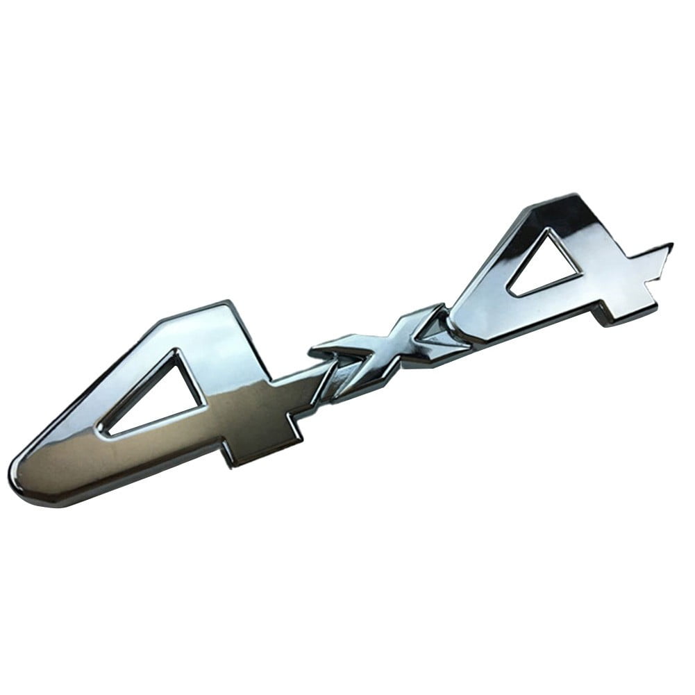 Chrome 4X4 Emblem/Badge For Truck/Suv/Pickup Rear Tailgate Tail Gate Door 4Wd for Tacoma Tundra 15x3.7cm 