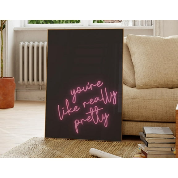 Trendy Aesthetic Art, Pink Bedroom Decor, Pink Dorm Decor, Dorm Wall Art Print, Girl Room Decor, Preppy Wall Art, Retro Pink Wall Art Wall Art, Modern Wall Decor, 8x12 UNFRAMED