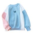 thumbnail image 1 of CAROOTU Sweat à Imprimé Papillon Manches Longues Col Rond Ample Décontracté Unisexe pour Automne Hiver, 1 of 8