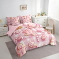 thumbnail image 3 of Manfei Pink Gingerbread Man 7-Piece Twin Bedding Sets,Xmas Sweet Candy Bedding Comforter Set,Merry Christmas Sheet Sets For Kids,Breathable Home Decor Reversible, 3 of 8