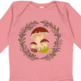 thumbnail image 4 of Inktastic Cottagecore Mushroom Wreath Girls Long Sleeve Baby Bodysuit, 4 of 5