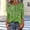 Green, variant on Sequin Tops Sparkly Tshirt Rave Women's Printed Button 3/4 Sleeve T-shirt Comfortable and Casual Loose Purple S