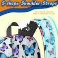 thumbnail image 4 of 17 Inch Lightweight Backpack,PVC Waterproof Oxford Fabric, Ergonomically Designed, with Large Capacity, Monarch Butterfly Aesthetic, 4 of 5