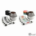 thumbnail image 2 of 16-Piece Magnetic Measuring Cups And Spoons Set, Stainless Steel Stackable Design With Leveler For Dry & Liquid Ingredients, Baking & Cooking Essentials​,Black, 2 of 7