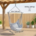 thumbnail image 2 of Hammock Chair Swing Hanging Macrame Chair w/ Two Soft Seat Cushions, Grey, 2 of 7