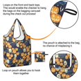 thumbnail image 4 of 5 Pack Foldable Shopping Bag,Happy Halloween Pumpkin Pattern Reusable Grocery Bags with Pockets,Large Reusable Tote Bags with Handles Waterproof & Lightweight, 4 of 6