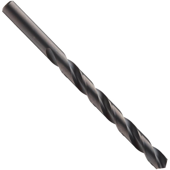 Chicago Latrobe 120 High-Speed Steel Long Length Drill Bit, Black Oxide Finish, Round Shank, 118 Degree Conventional Point, Letter Size R (Pack of 1)