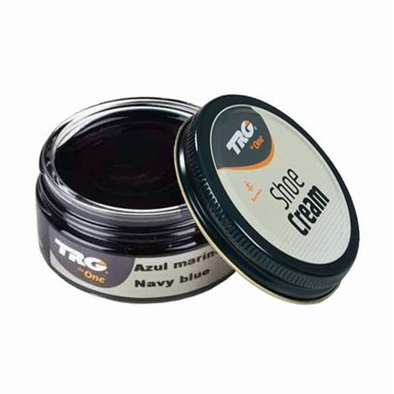 TRG Navy Blue 117 Shoe cream with beeswax, one of the best shoe polishes that nourishes, maintains, shines and enhances the color of leather shoes and leather boots.