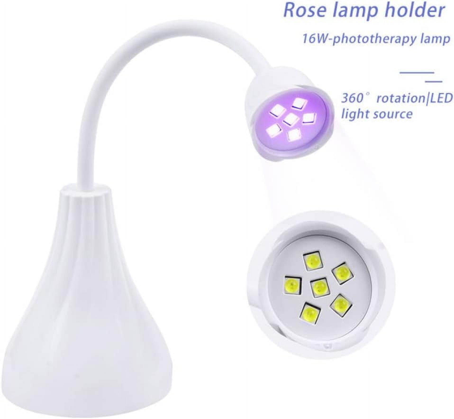 Nail Dryer Mini Nail Lamp Uv Led Nail Art Gel Dryer Quick Dry Nail Polish Curing Lamp Gooseneck Flash Cure Light with USB for Home DIY White Nail Lamp Manicure