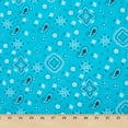 thumbnail image 4 of Paisley Print 60" Cotton Plain Weave Bandana Broadcloth Fabric By The Yard - For Sewing Apparel, Clothing, Accessories, Quilting, & Decor (Turquoise, 5 Yards), 4 of 4
