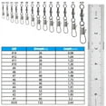 thumbnail image 7 of Dr.Fish 100 Pack Freshwater Fishing Snaps Swivels, Barrel Swivels with Interlock Safty Snap Swivels Fishing Tackle Clip Quick Change Fast Snap (Size 12,26Lb), 7 of 7