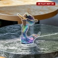 thumbnail image 5 of Rotating acrylic display featuring an iridescent scale mermaid with seashell bra swimming in a bioluminescent ocean background in vibrant colors, 5 of 8