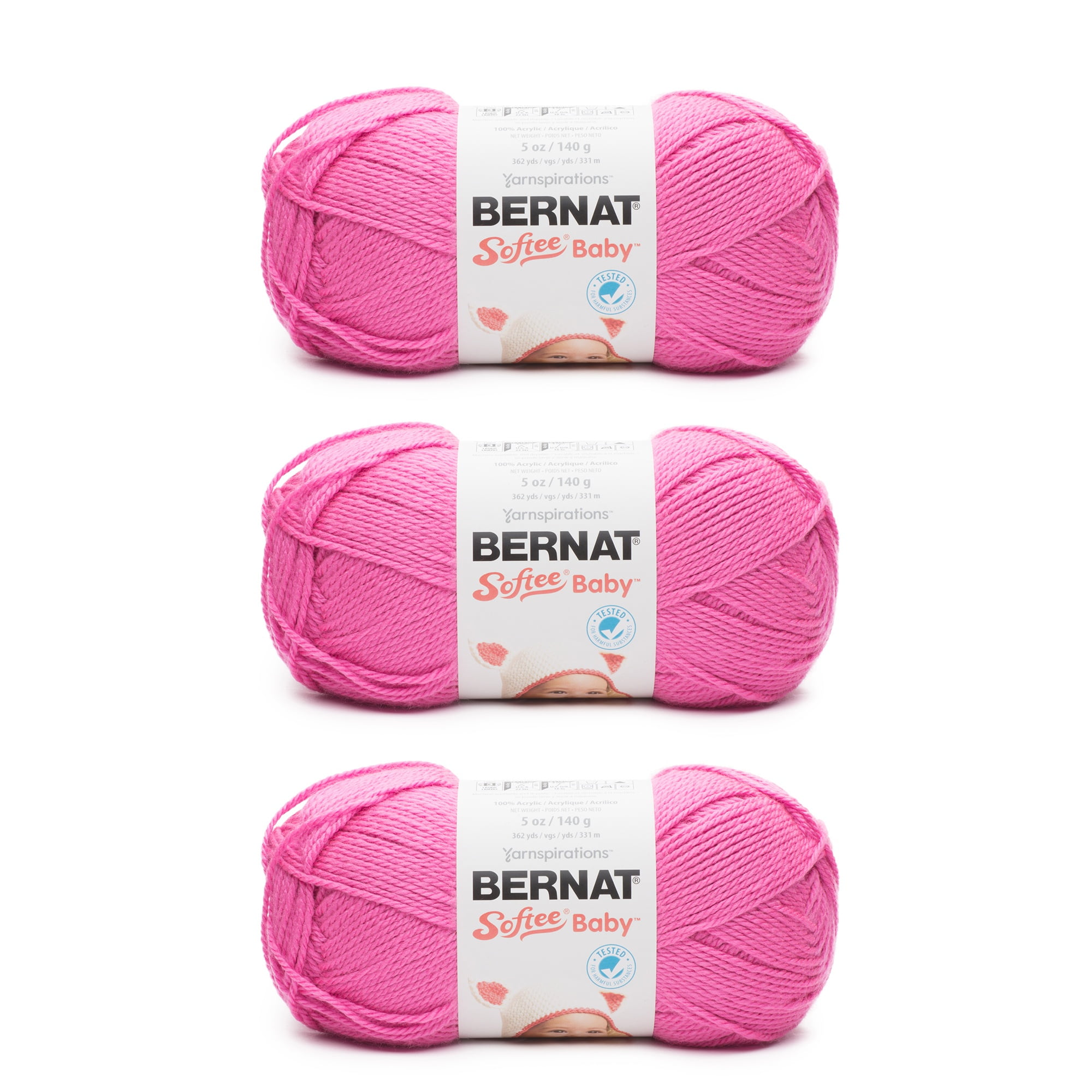 Bernat Softee Baby Yarn - 3 Pack of 141g/5oz - - 3 DK - 362 Yards - Knitting/Crochet - Walmart.com