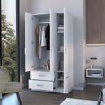 thumbnail image 5 of Newboti Furniture White 4-Door 2-Drawer Armoire 0056, 5 of 7