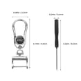 thumbnail image 2 of unbranded Organizador Para Llaves De Plateado Con Clip Mosquetón Resistente Elegante Y, 2 of 8