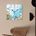 thumbnail image 4 of 16 Inch Wall Clock Battery Operated Square Clock Decorative for Office, Kitchen, Outdoor, Living Room，Butterfly Daisy Creative, 4 of 4