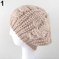 thumbnail image 1 of CDAR Women Sweet Crochet Warm Solid Color Beret Artist Baggy Beanie Winter Hat Gift, 1 of 7