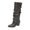 Brown, variant on PEONAVET Black Boots for Women Fashion Pointed Toe Low Heel Boots with Zipper Christmas Gifts