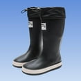 thumbnail image 2 of HAOTAGS Women Rain Boots,Closed Toe Waterproof Lace-Ups Tall Shaft Boots Black, 2 of 2