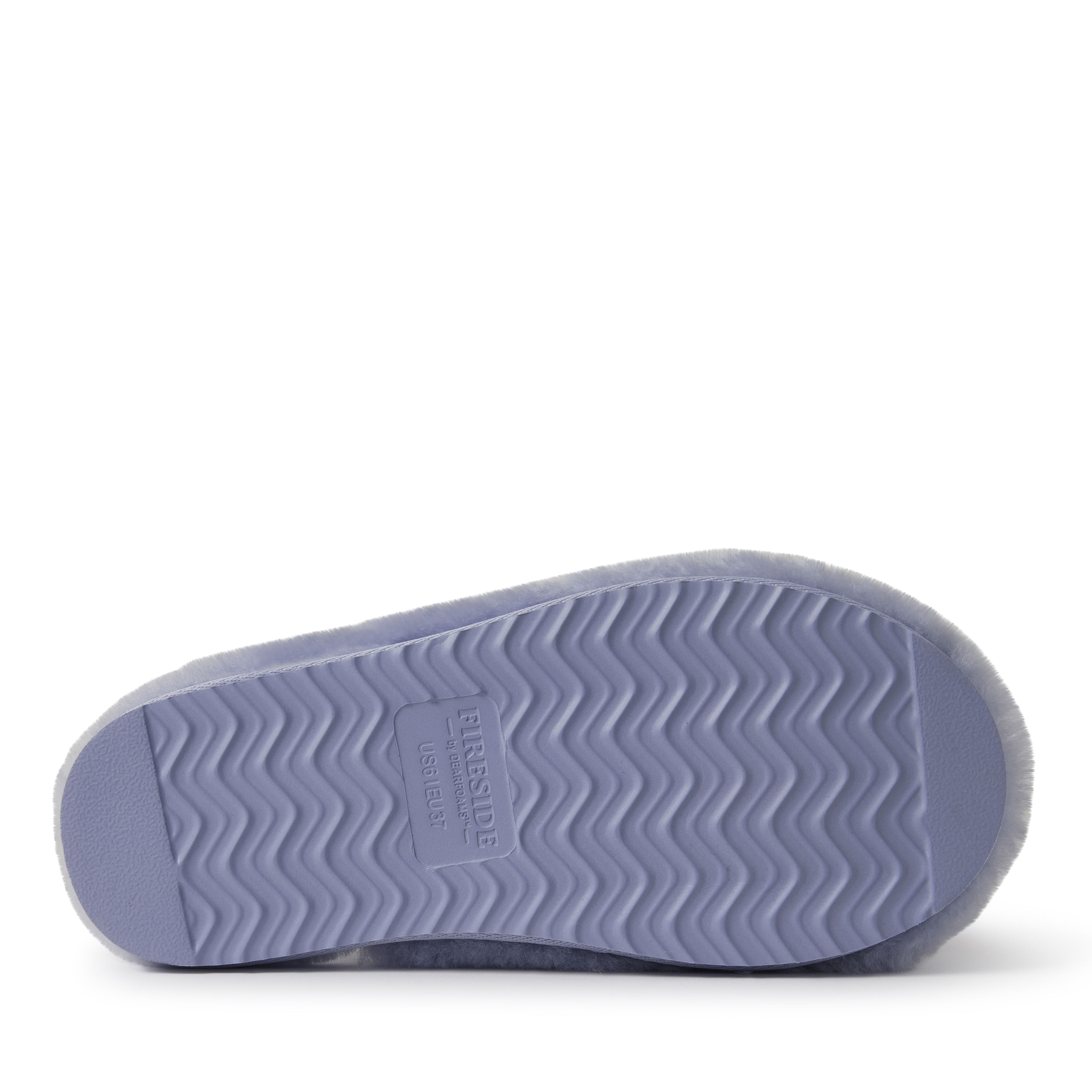 Fireside By Dearfoams Women's Shelly Beach Genuine Shearling Fuzzy Scuff Slipper