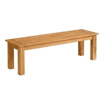 Afuera Living Contemporary Outdoor 18" Teak Wood Dining Bench in Natural Oil