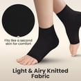 thumbnail image 3 of EcoNesxp Open Toe Compression Socks XL Black 20mmhg Ankle Compression Sleeves, 3 of 5