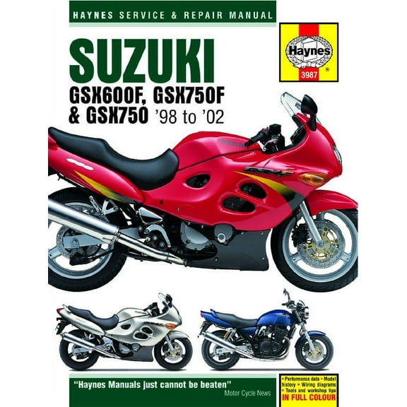 Suzuki GSX600F, GSX750F & GSX750 (98-02) Haynes Repair Manual ^