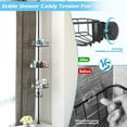 thumbnail image 3 of LCOKEIY Corner Shower Shelves, Adjustable 4 Tiers Shower Caddy Tension Pole, Extend from 39 to 125 Inch Shower Shelves for Inside Shower Black, 3 of 6
