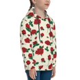 thumbnail image 3 of Rateoe Rose Flowers Pattern Boys Hoodie, Youth Pullover Hooded Sweatshirt, Kangaroo Pocket Hoodie for Kids-Small, 3 of 6