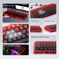 thumbnail image 5 of Magnetic Switch Gaming Keyboard, 61-Key 60% Layout, 6-Color Skeleton Hollow Case, RGB Backlit, Full N-Key Rollover, Hot-Swappable Adjustable Magnetic Switches, Backlit PBT Keycaps, 5 of 8
